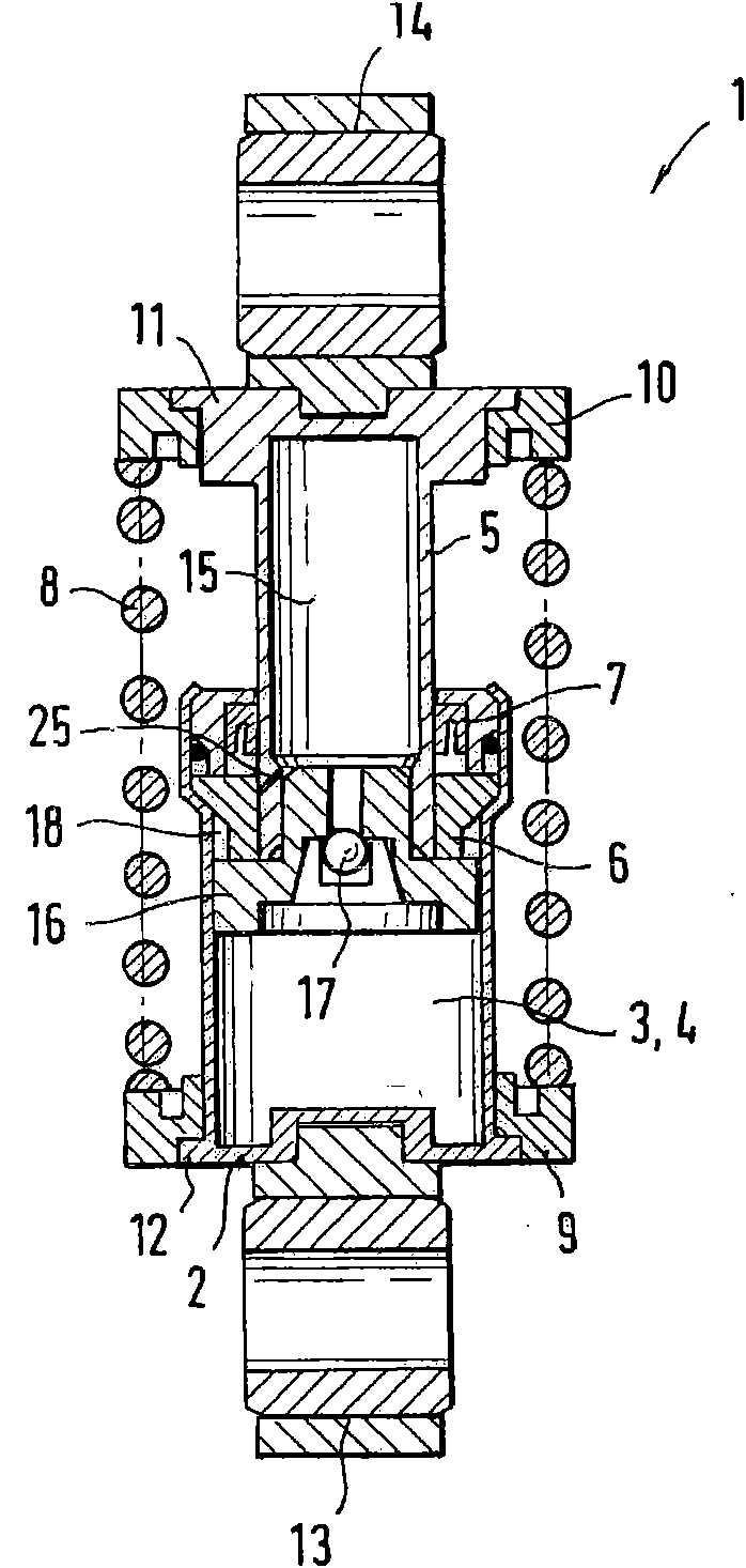 Hydraulic tensioning element for a traction mechanism drive