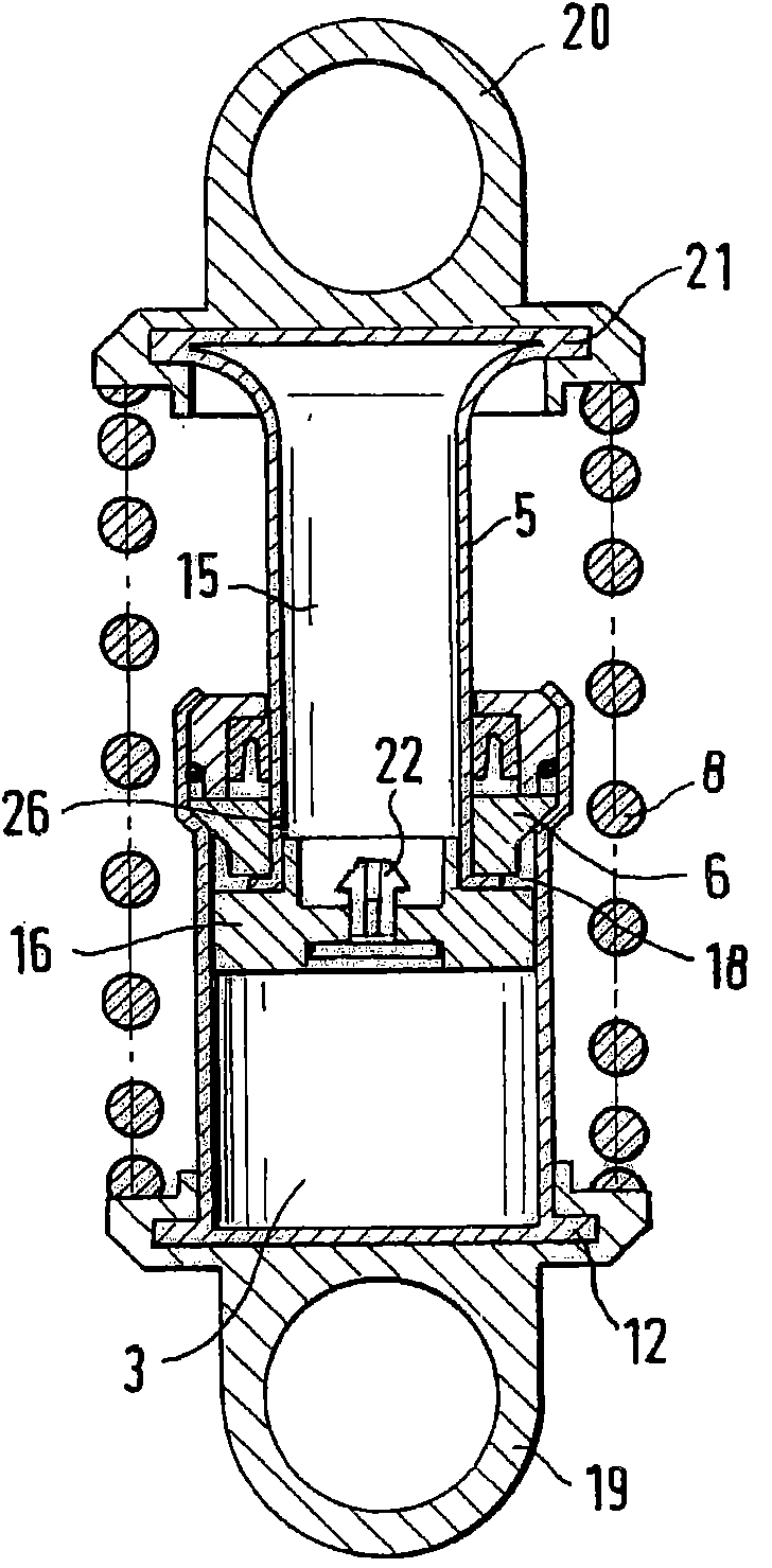 Hydraulic tensioning element for a traction mechanism drive