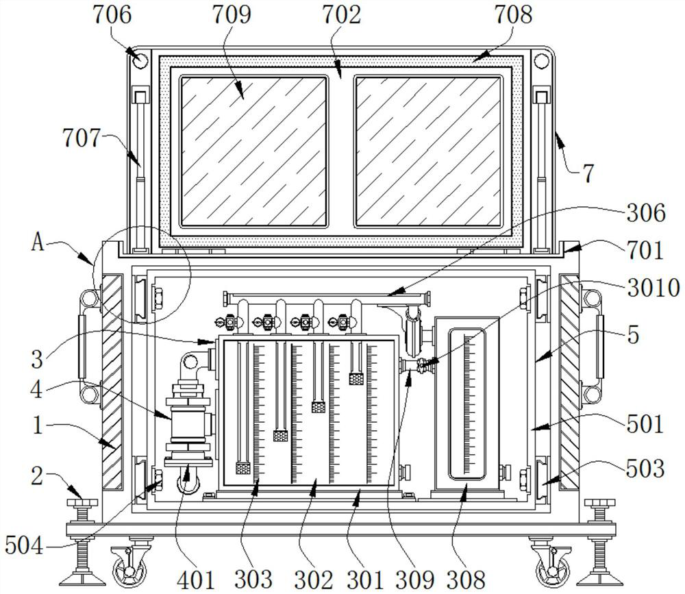 Pressurized water experiment equipment for geological exploration engineering