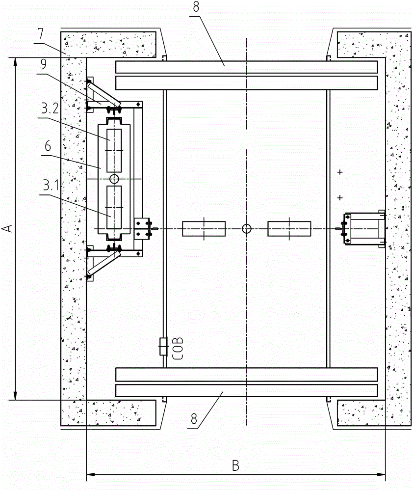 Counterweight system for elevator with tractor ratio of 4:1