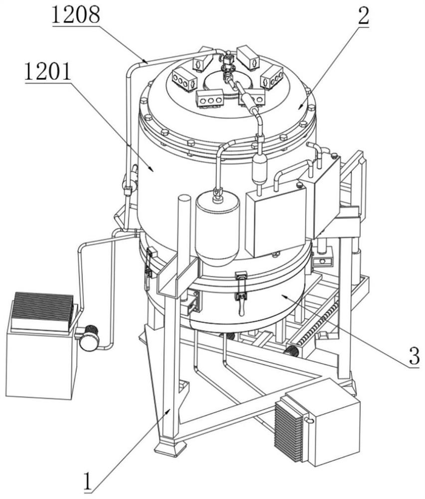 An ingot furnace with tail gas treatment function