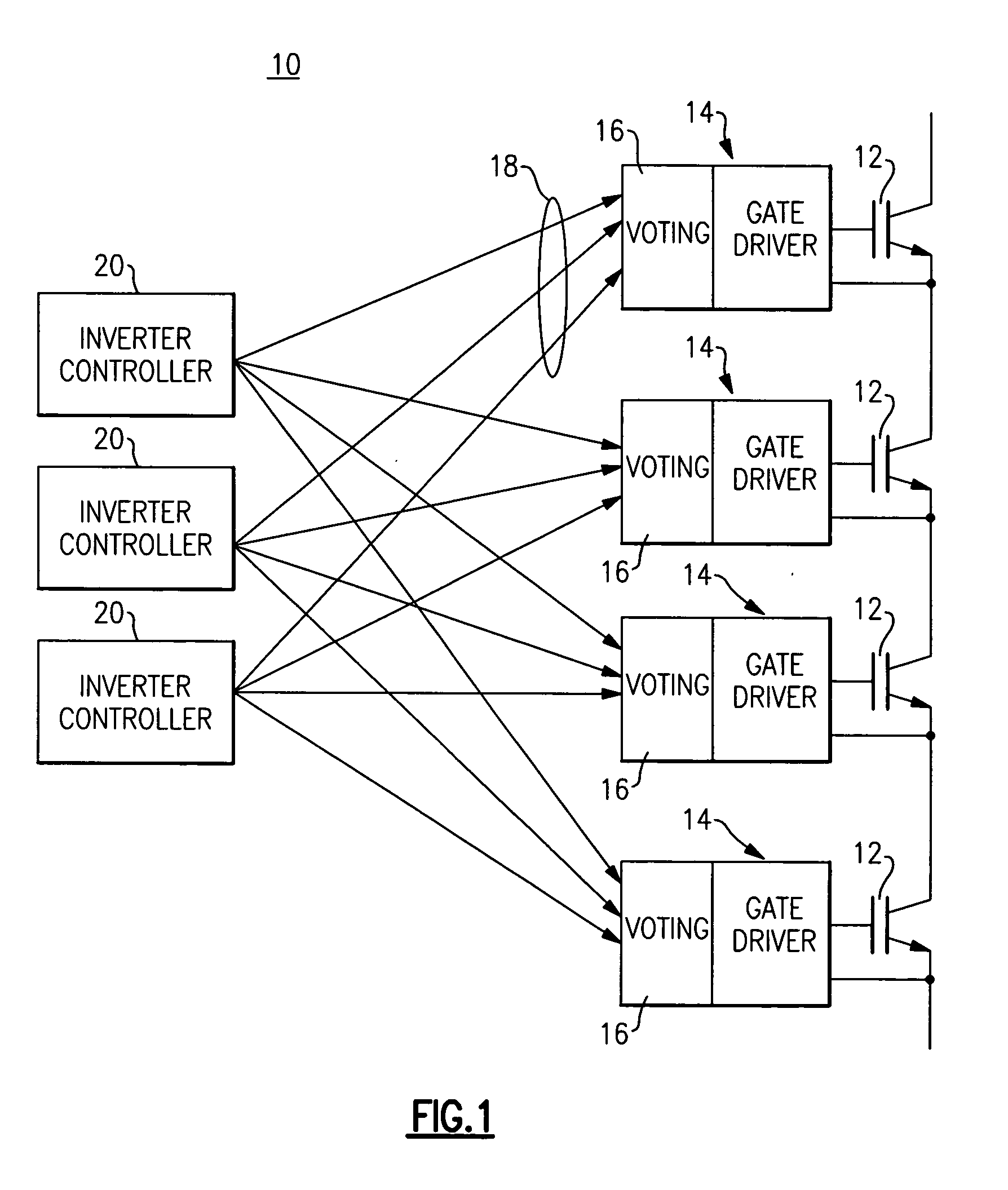 Circuit and topology for very high reliability power electronics system