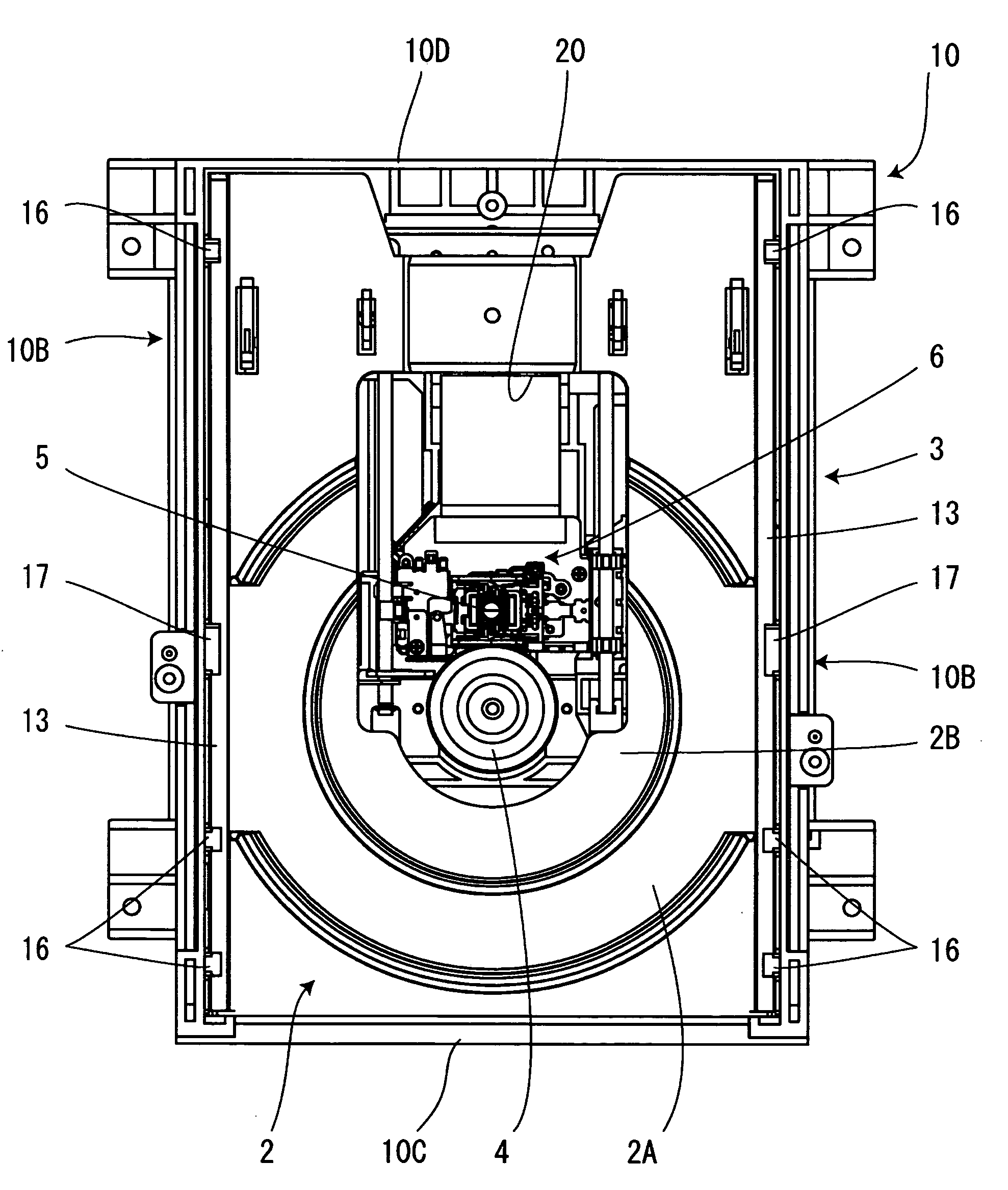 Disk device provided with tray