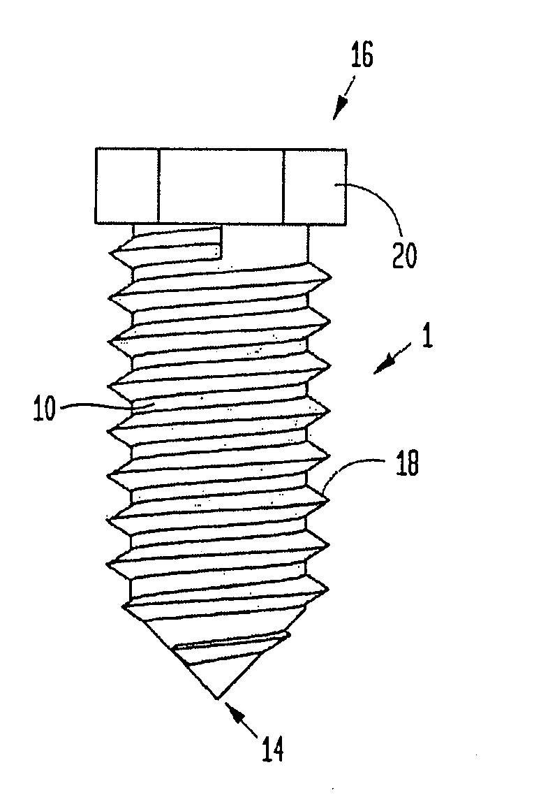Medical device and procedure for attaching tissue to bone