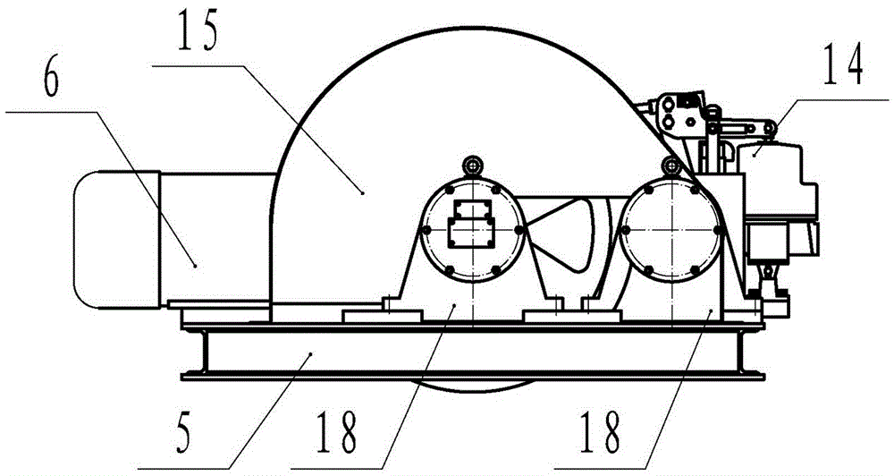 Assembling process of stepless rope continuous tractor winch assembly