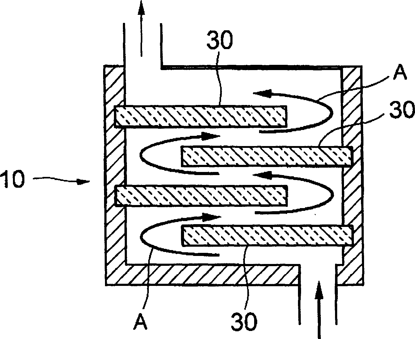 Gas heating method and gas heating device