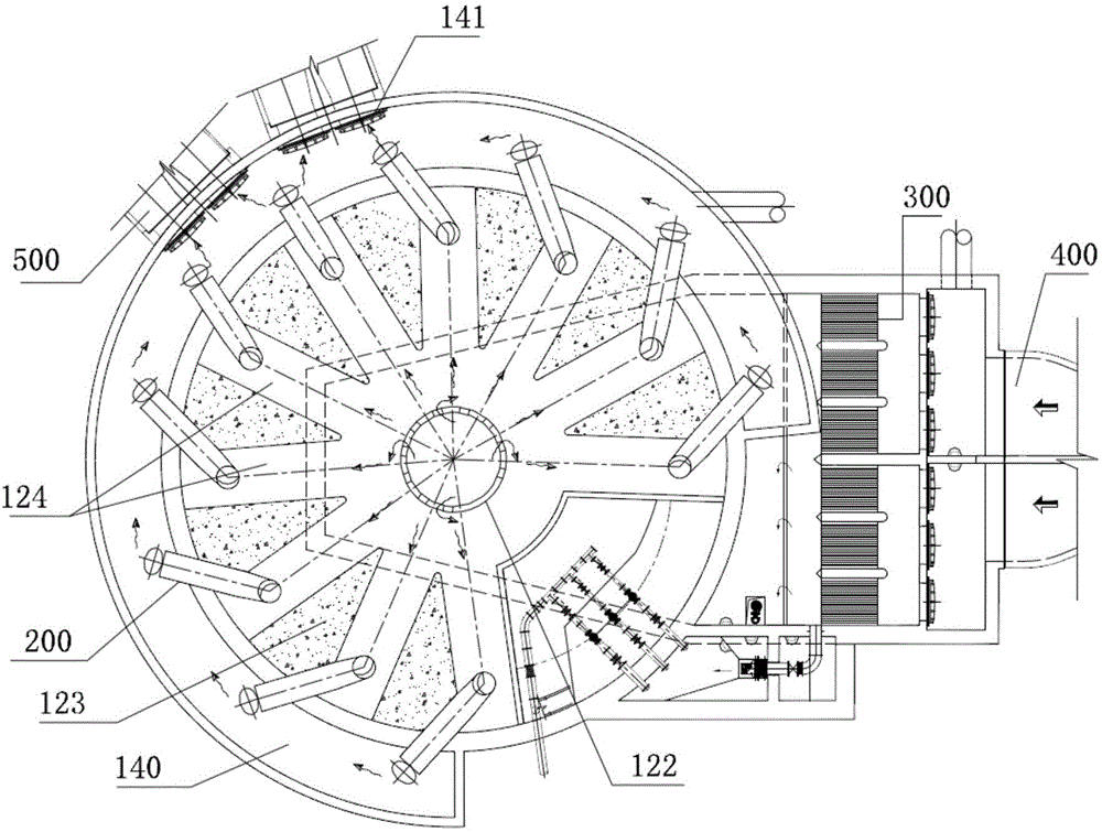 Pump station structure and pump station water in-out method