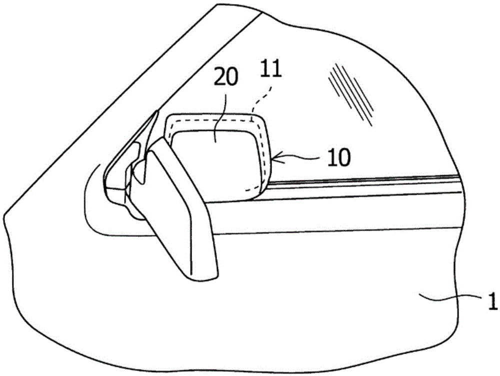 Door mirror installation structure