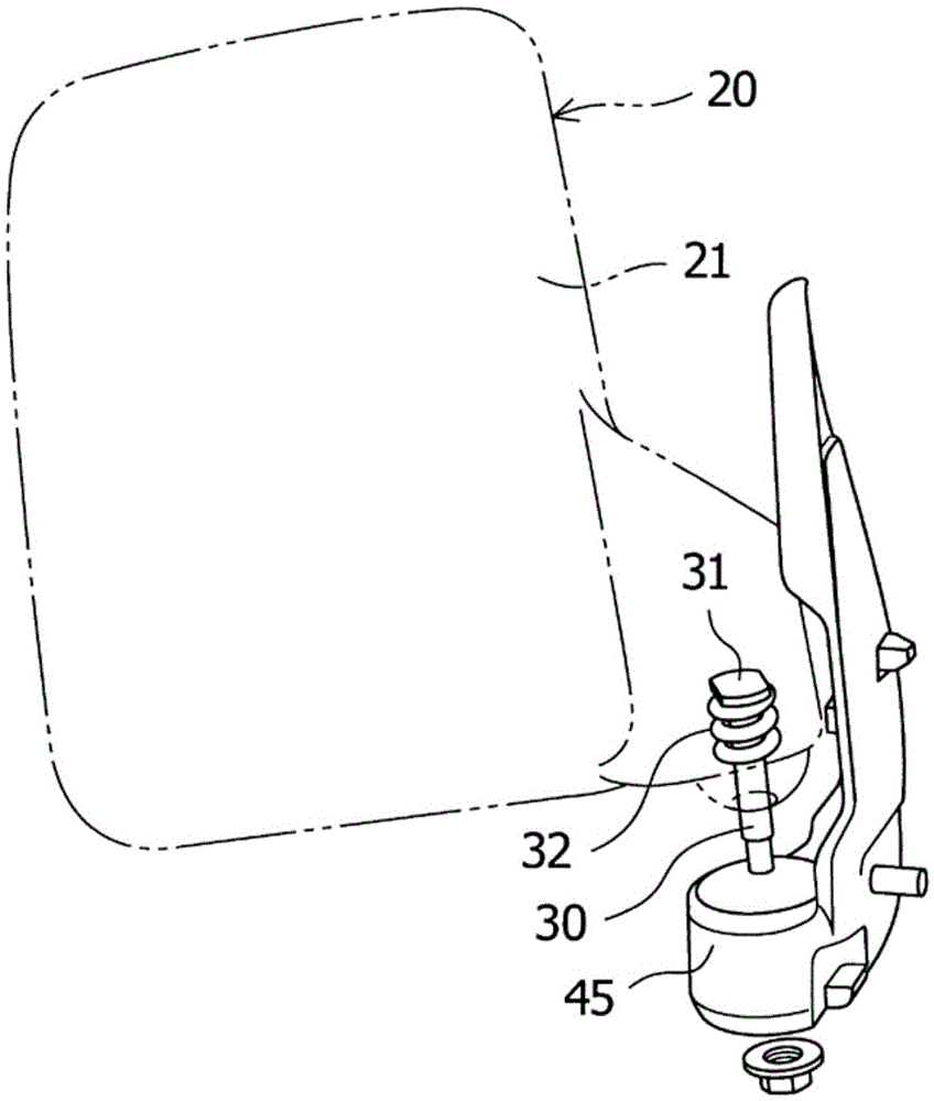 Door mirror installation structure