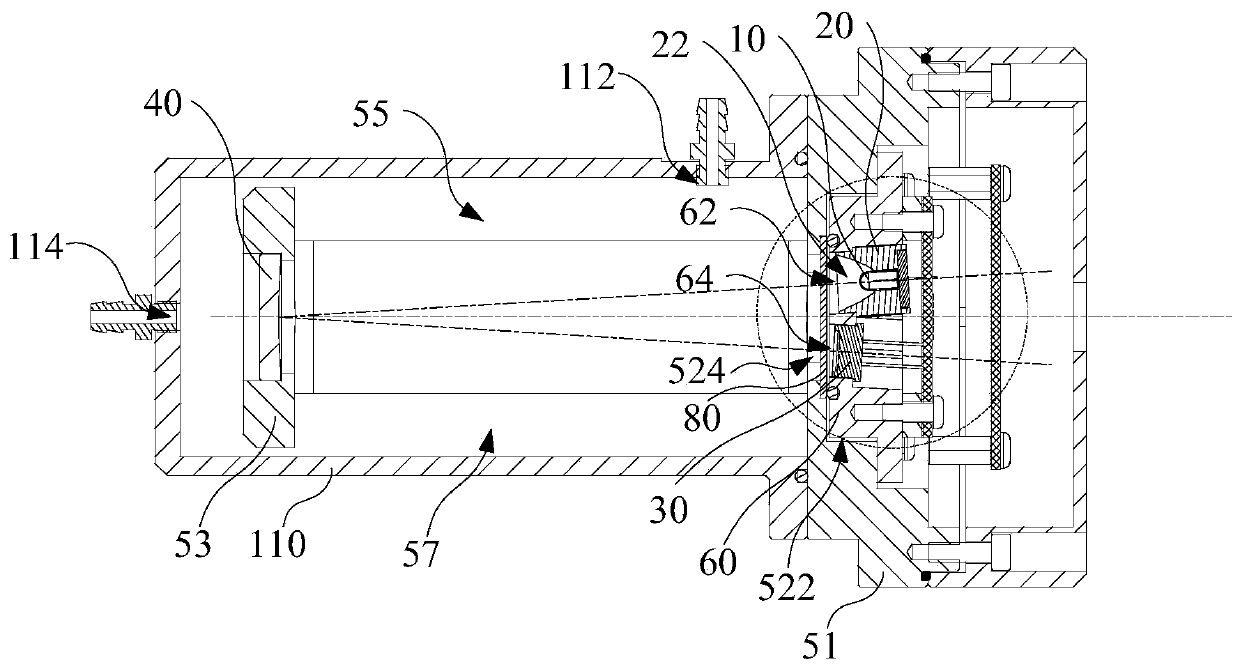 Gas concentration detection device with double channels, detection method and alarm device