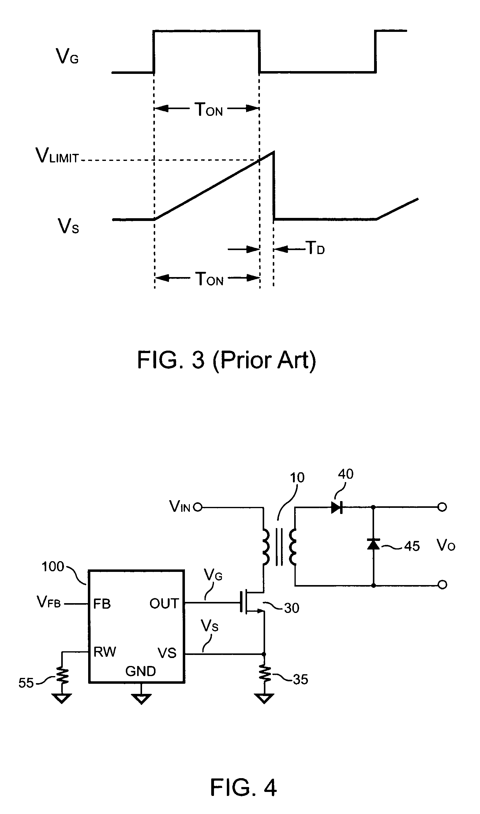 Control circuit having programmable waveform for limiting output power of power converter