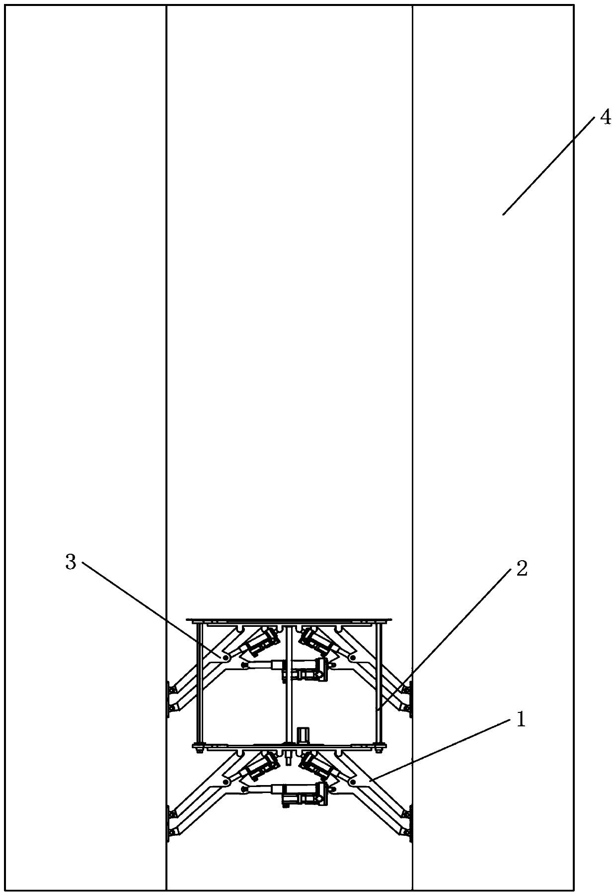A self-climbing hoistway operation platform