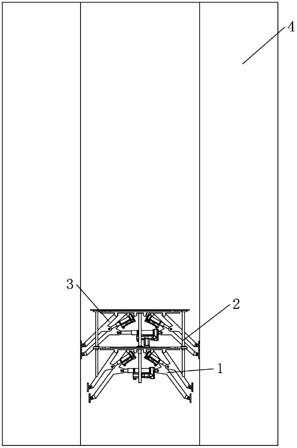 A self-climbing hoistway operation platform