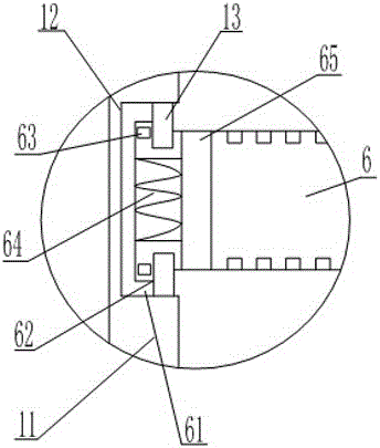 Electrical cabinet with fixed structure at the end of the wire slot