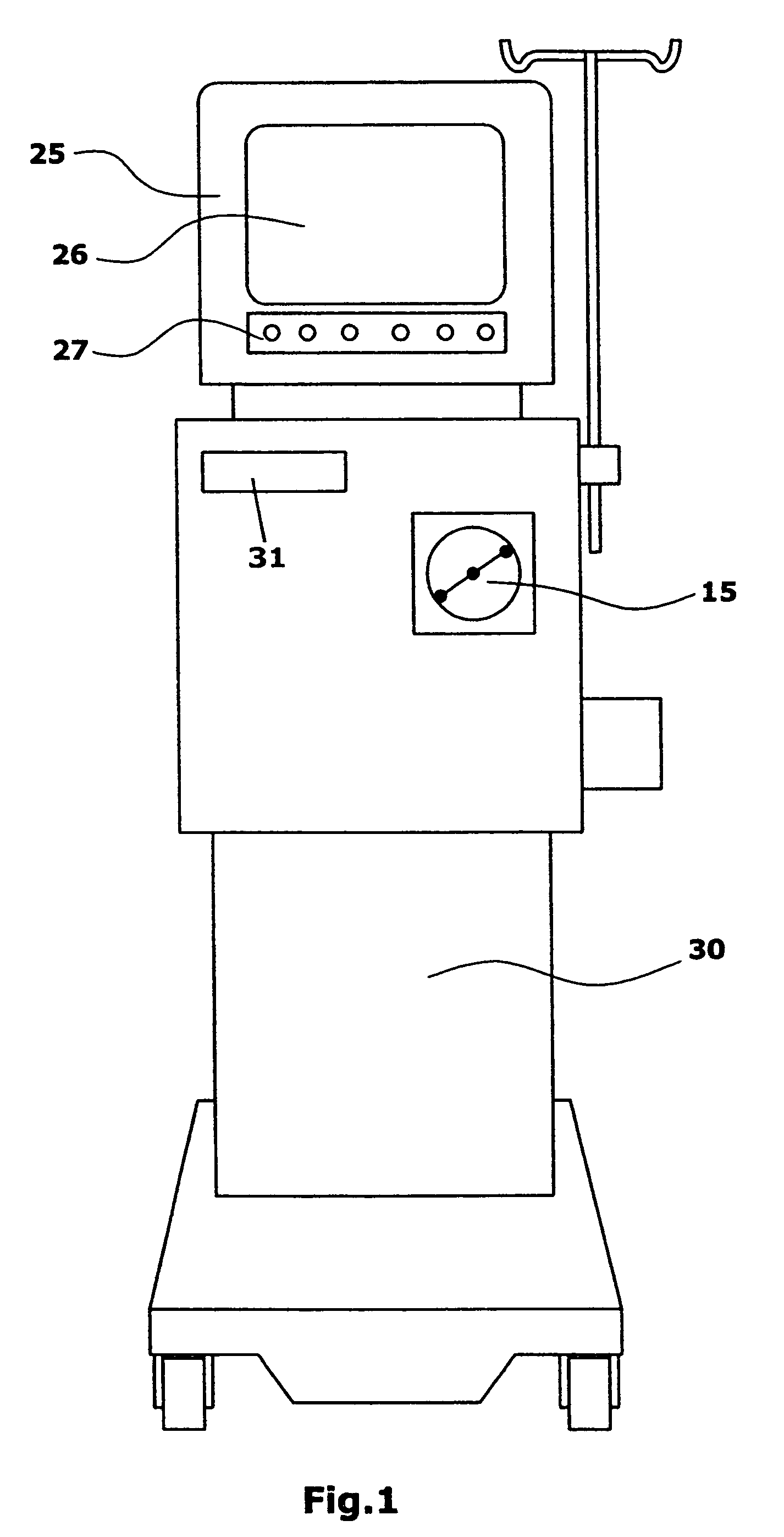 Blood treatment apparatus with alarm device