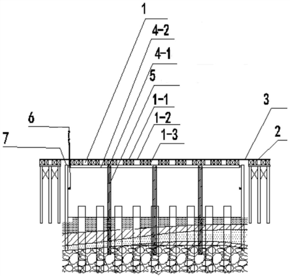 Large deep foundation protection lock catch steel pipe pile cofferdam structure and construction method thereof