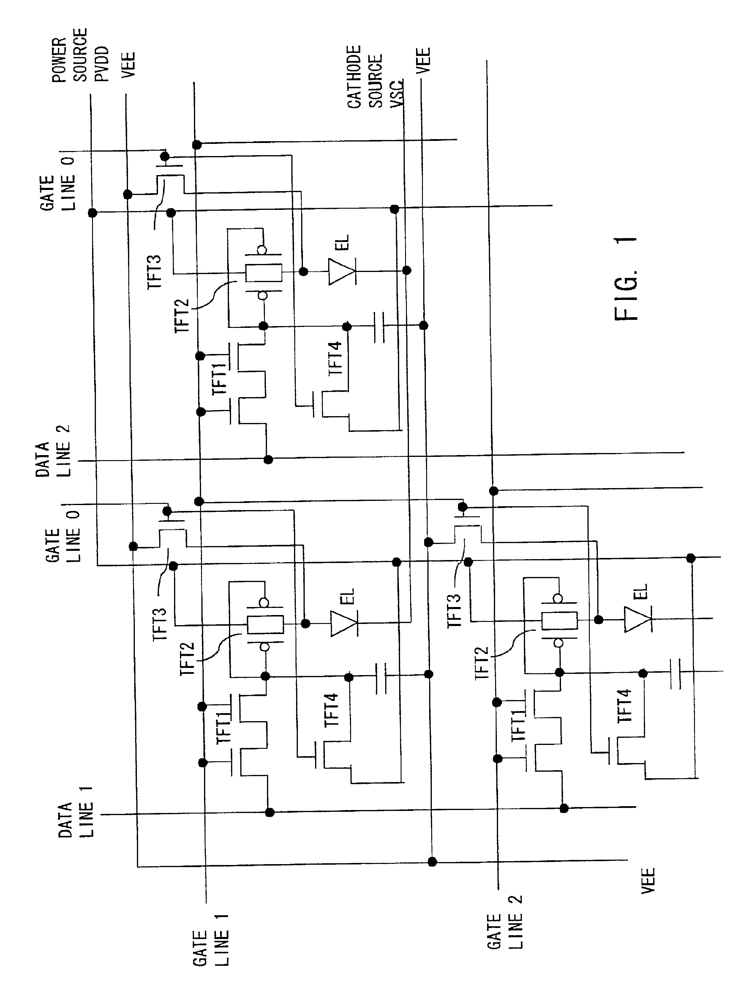 Organic EL pixel circuit