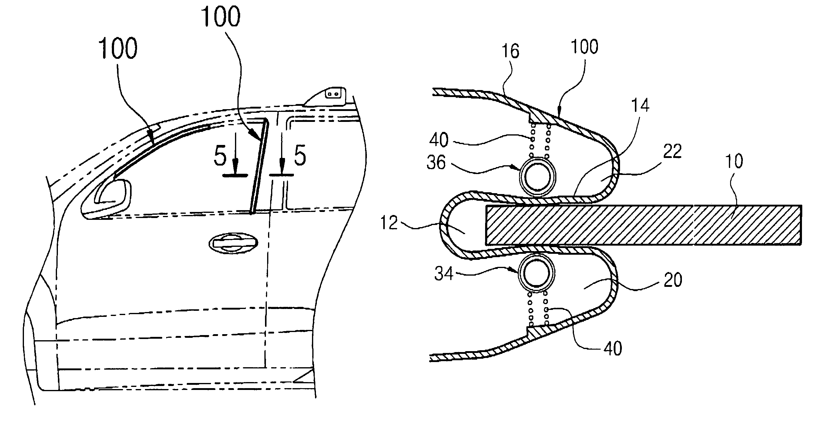 Device for and method of preventing rattling of door window glass for vehicles