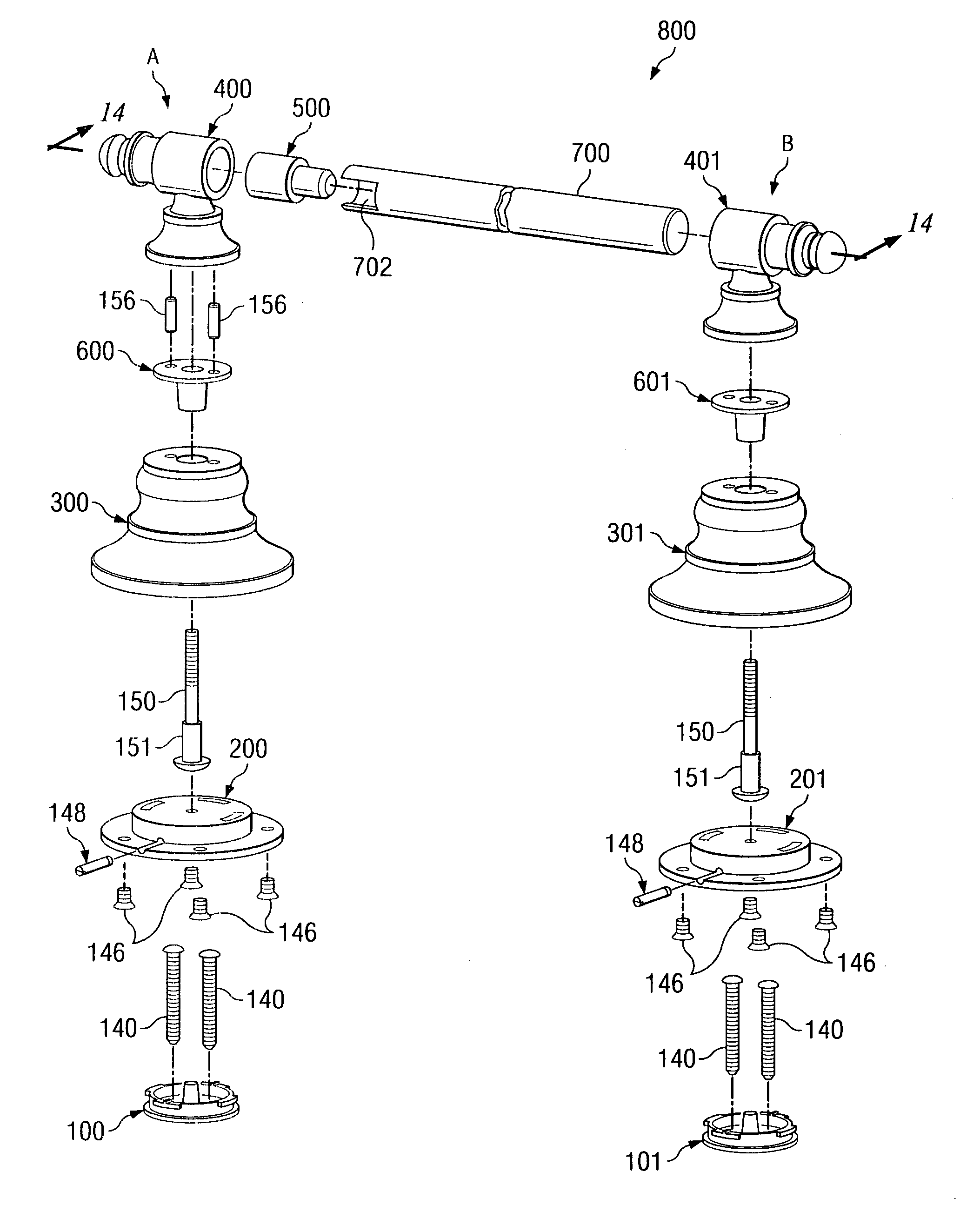 Bathroom fixture attachment device including a rotary coupling