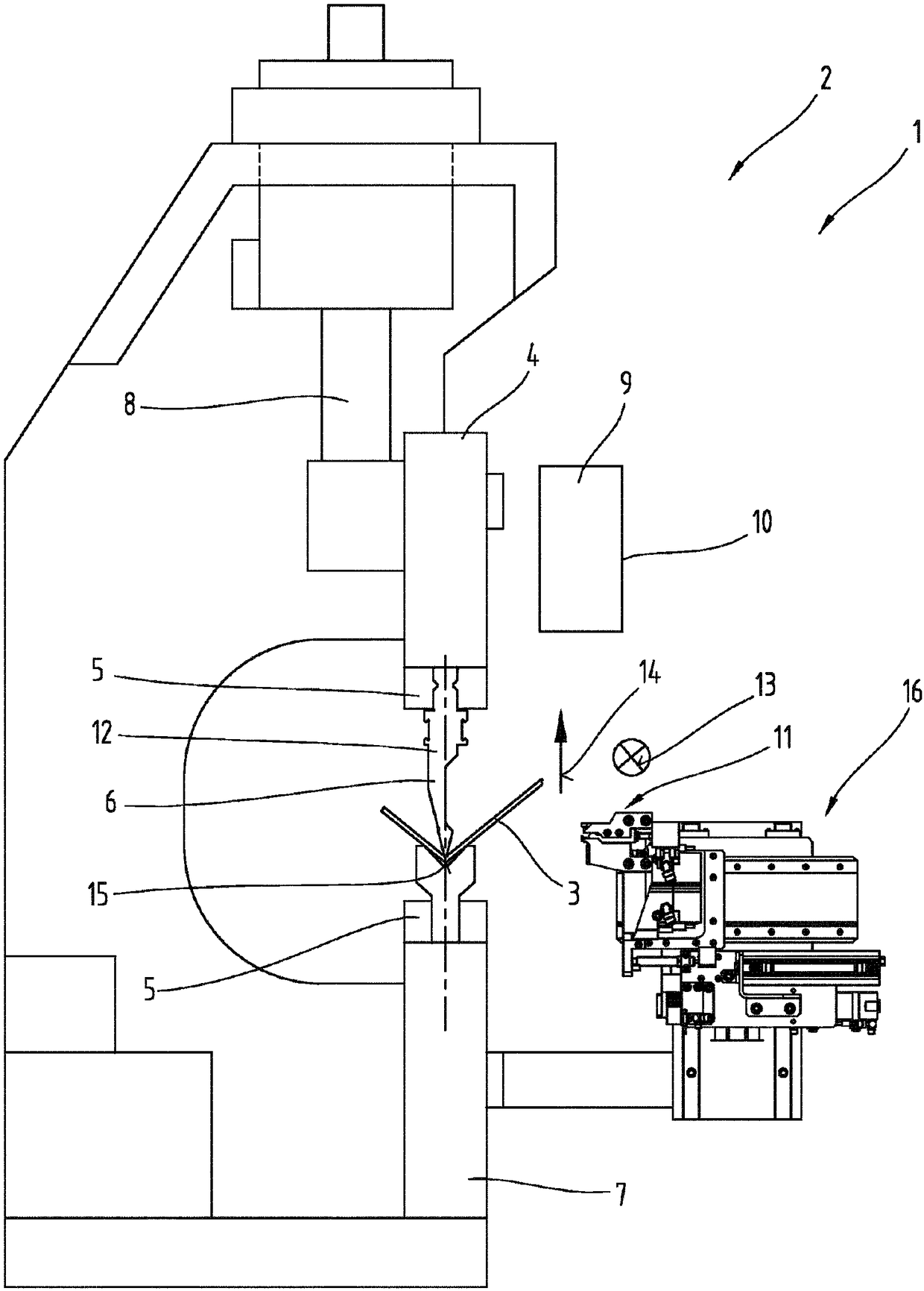 Gripper system for a bending press