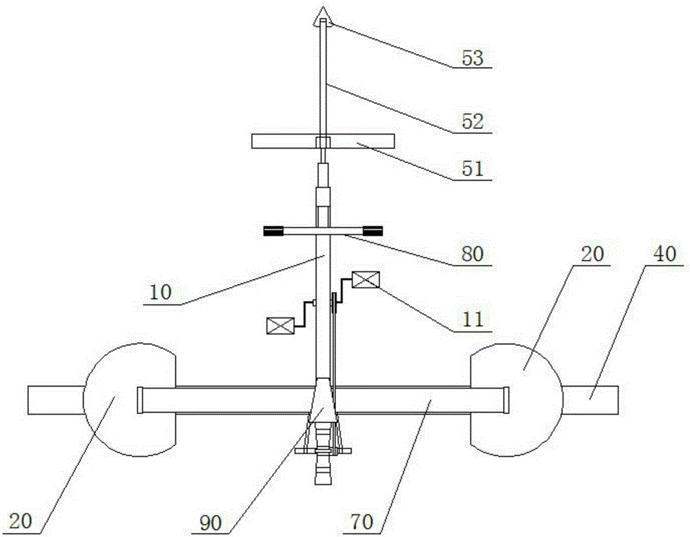 Unpowered water passing device capable of heaving