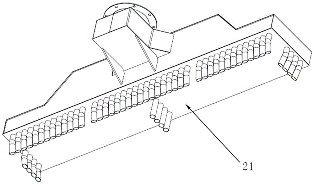 Blowing and suction work device for rail suction-type sewer scavenger