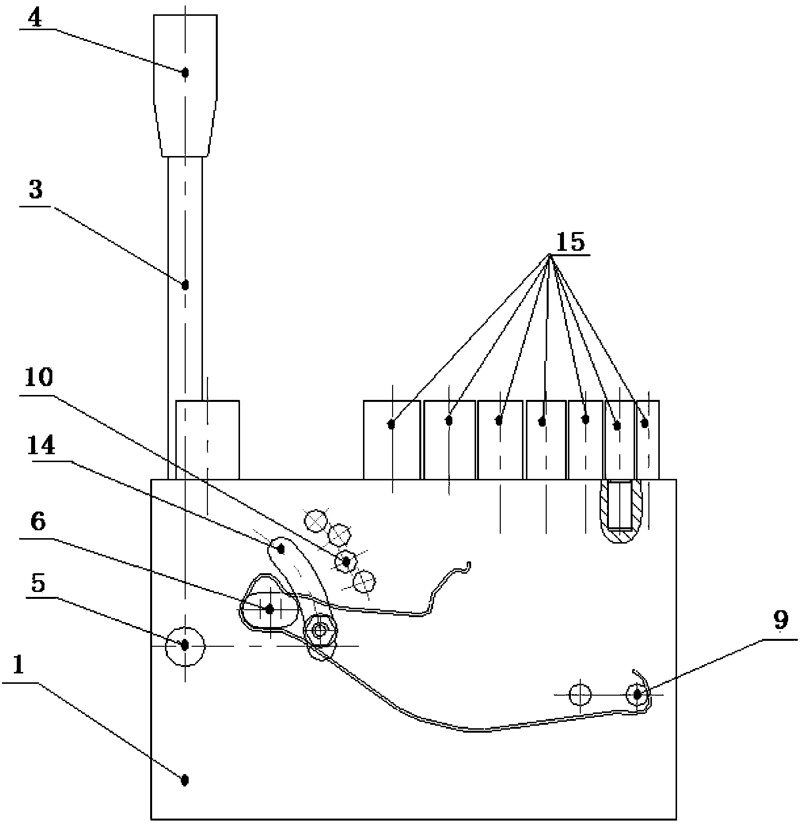 Setting treatment device for turnout snow-melting fixture