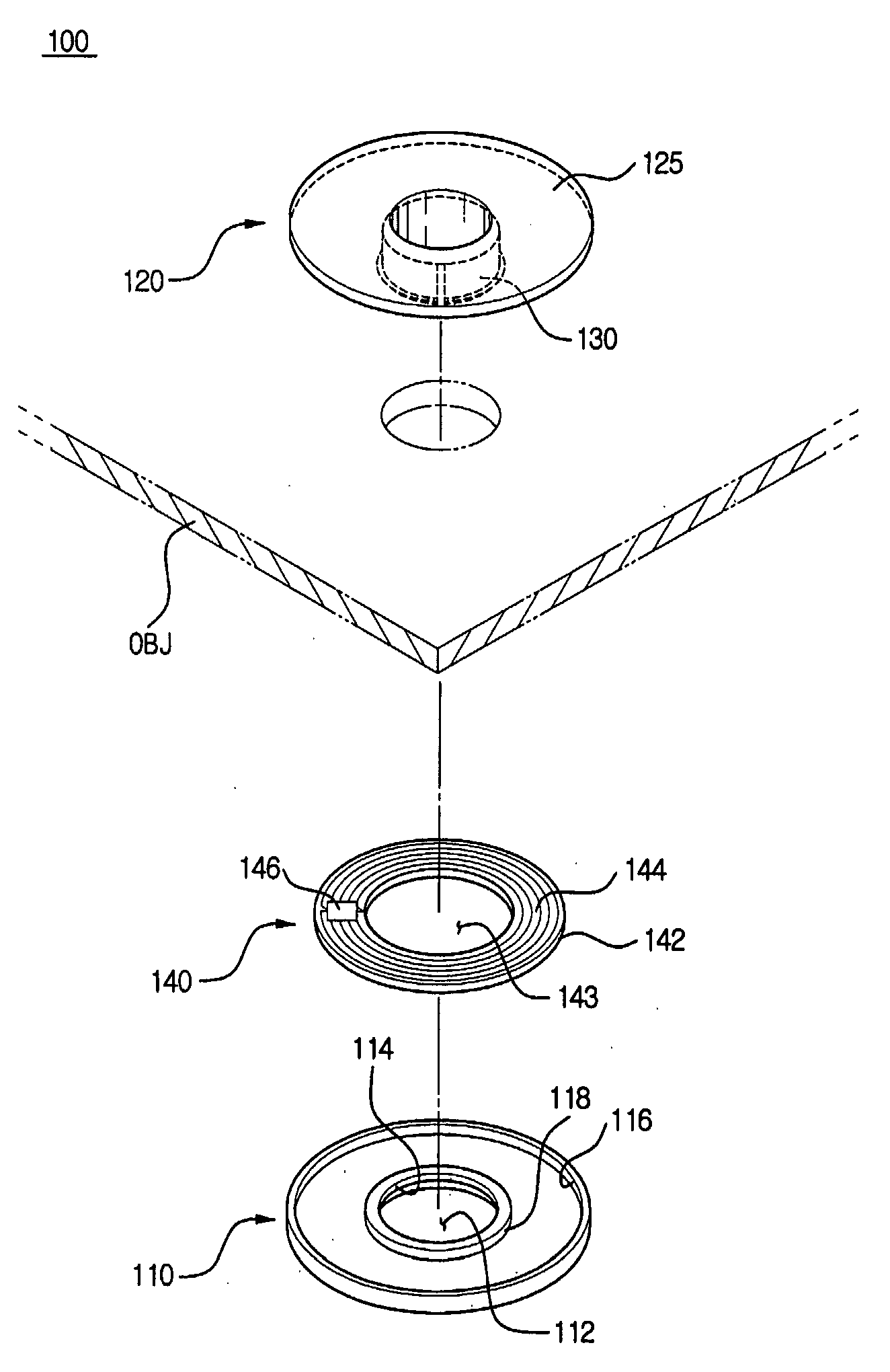 Eyelet for a radio frequency identification