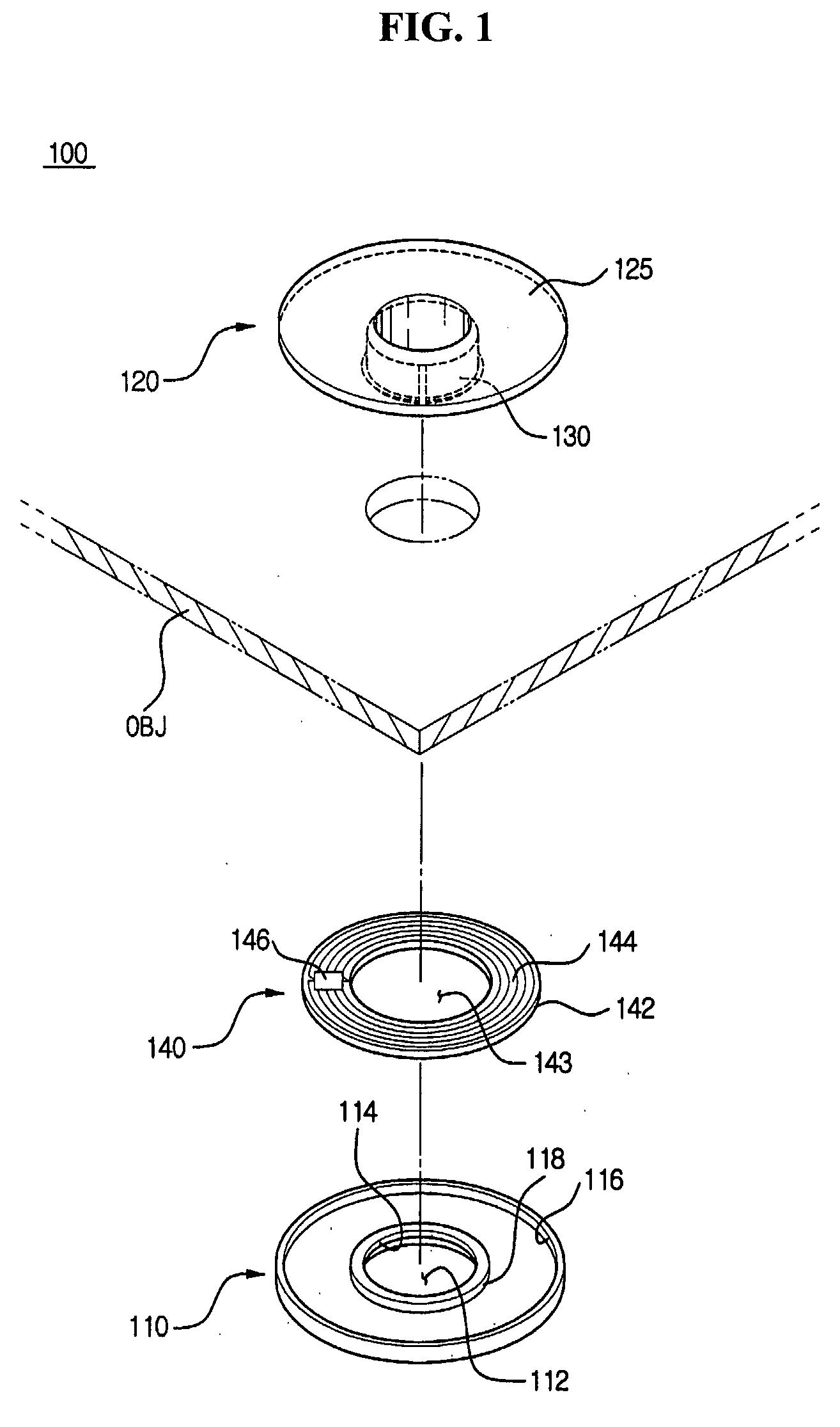 Eyelet for a radio frequency identification