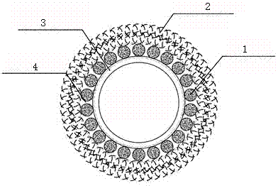 Circular pipe-jacking working pit deep foundation pit supporting technology construction method