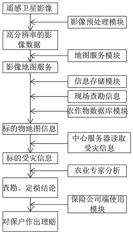 Agricultural insurance survey and loss assessment system and implementation method thereof