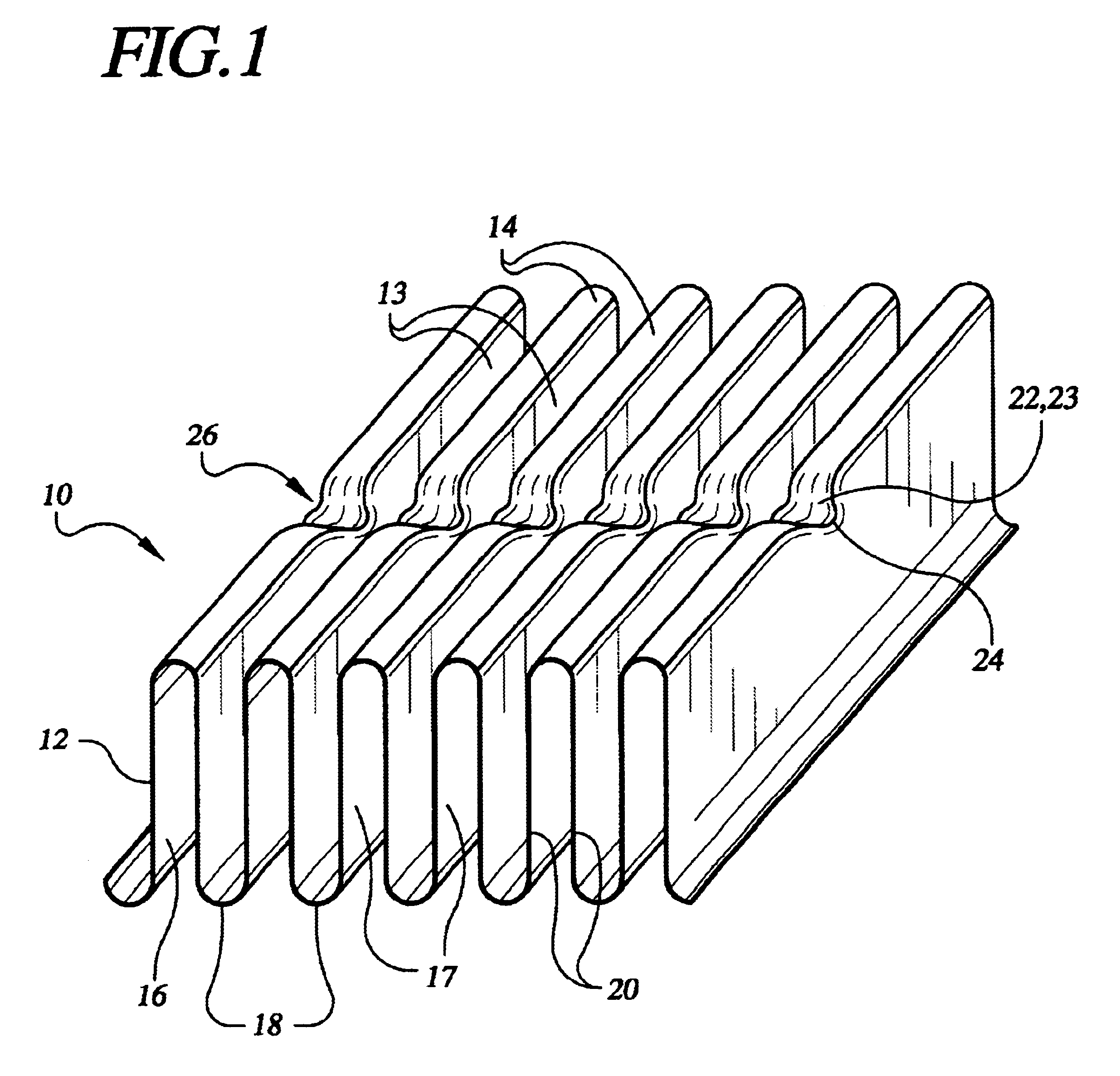 Corrugated fin heat exchanger and method of manufacture