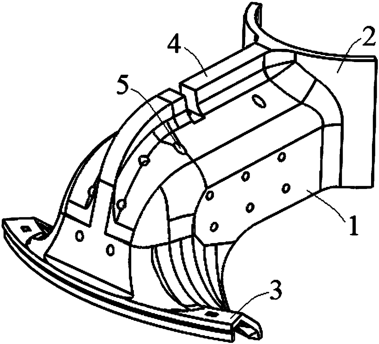 Casting method for beam guard plate of gyratory crusher