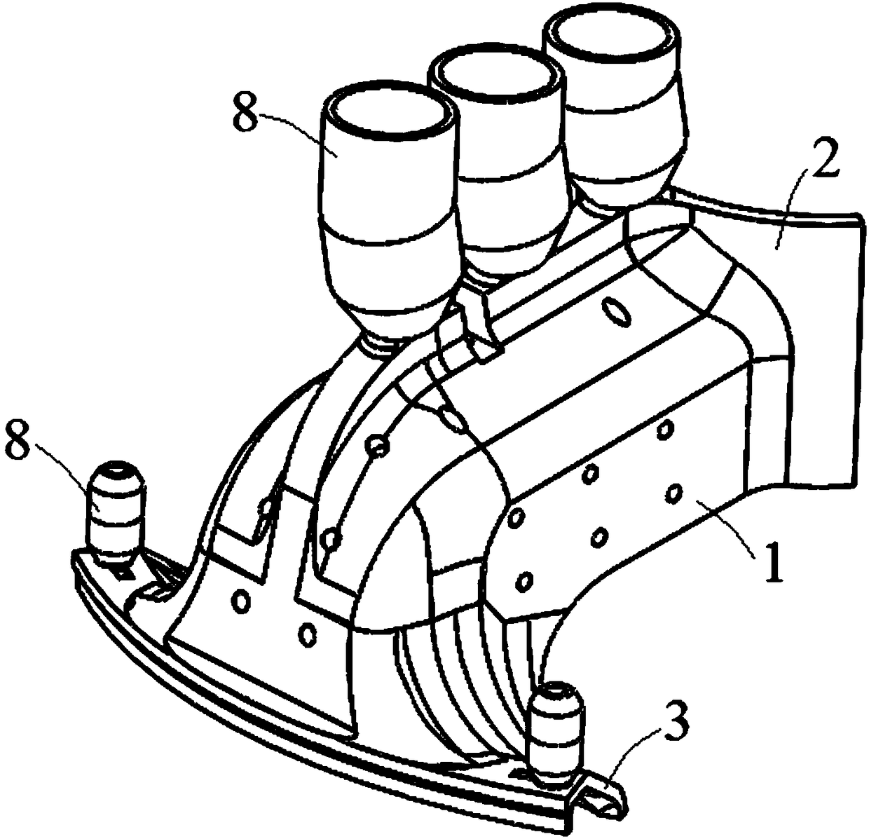 Casting method for beam guard plate of gyratory crusher