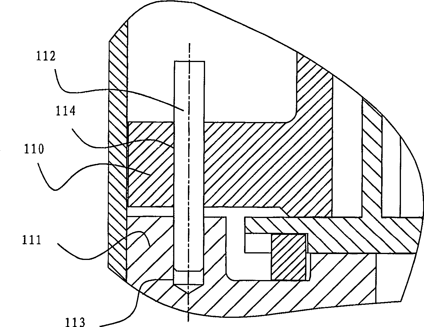 Installation mechanism for scroll compressor non-revolution whirlpool piece and installation method thereof