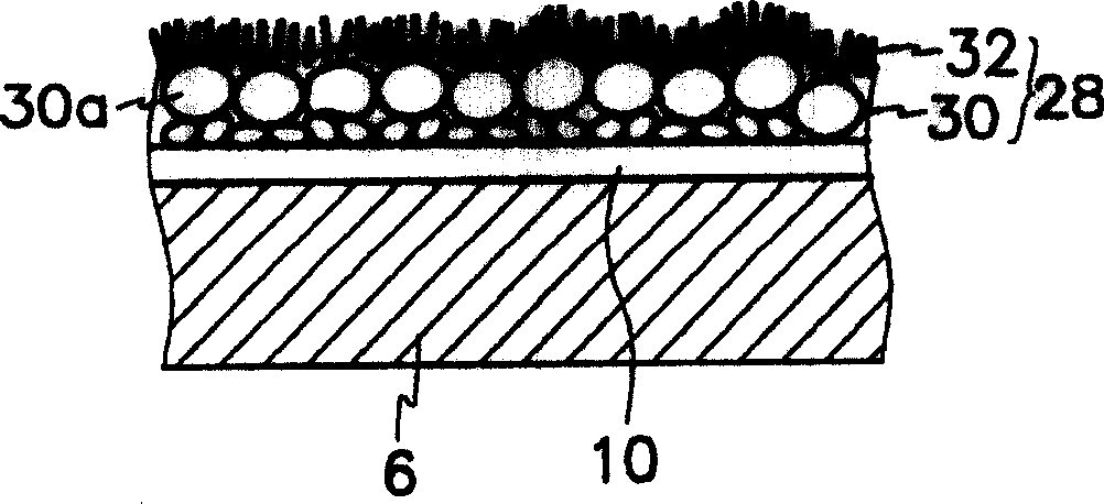 Field emitting display of electronic emitting source including forming multilayer structure