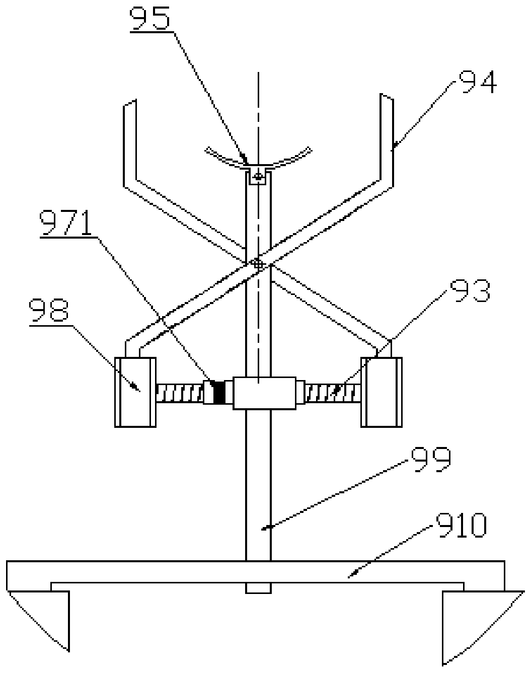 Clamp-type pole clamp, clamp-type pole frame and clamp-type multi-point fixed high-altitude insulation work platform