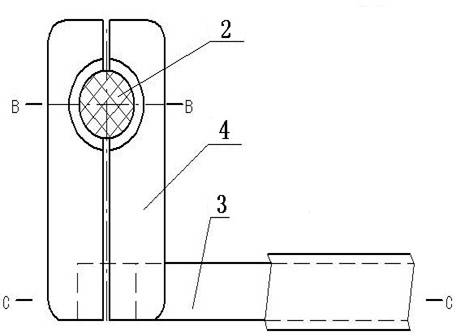 Coil outlet end transition connecting device of high-voltage current conversion transformer and manufacture method of coil outlet end transition connecting device