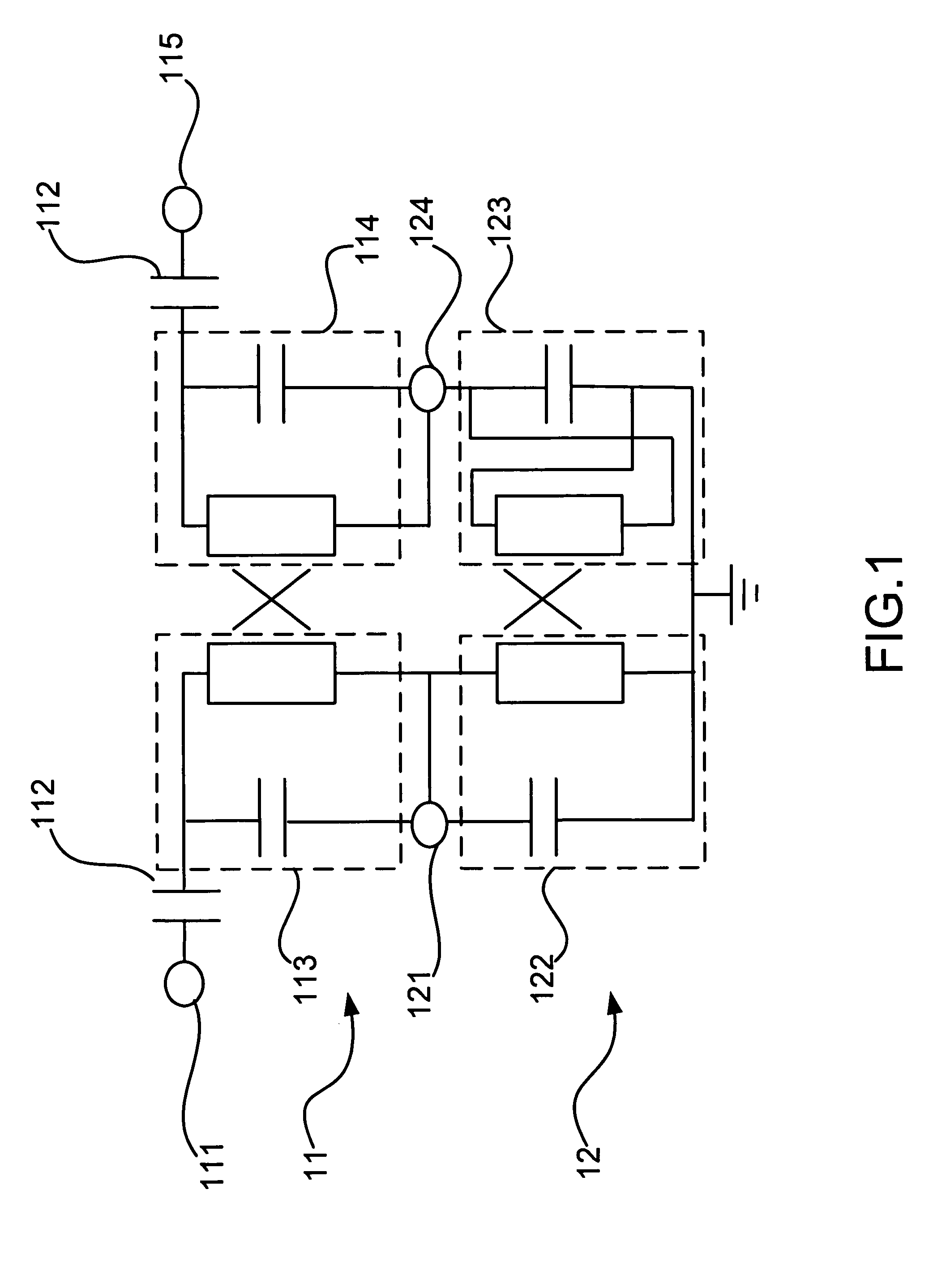 Dual bandpass filter having serial configuration of coupled-line filters