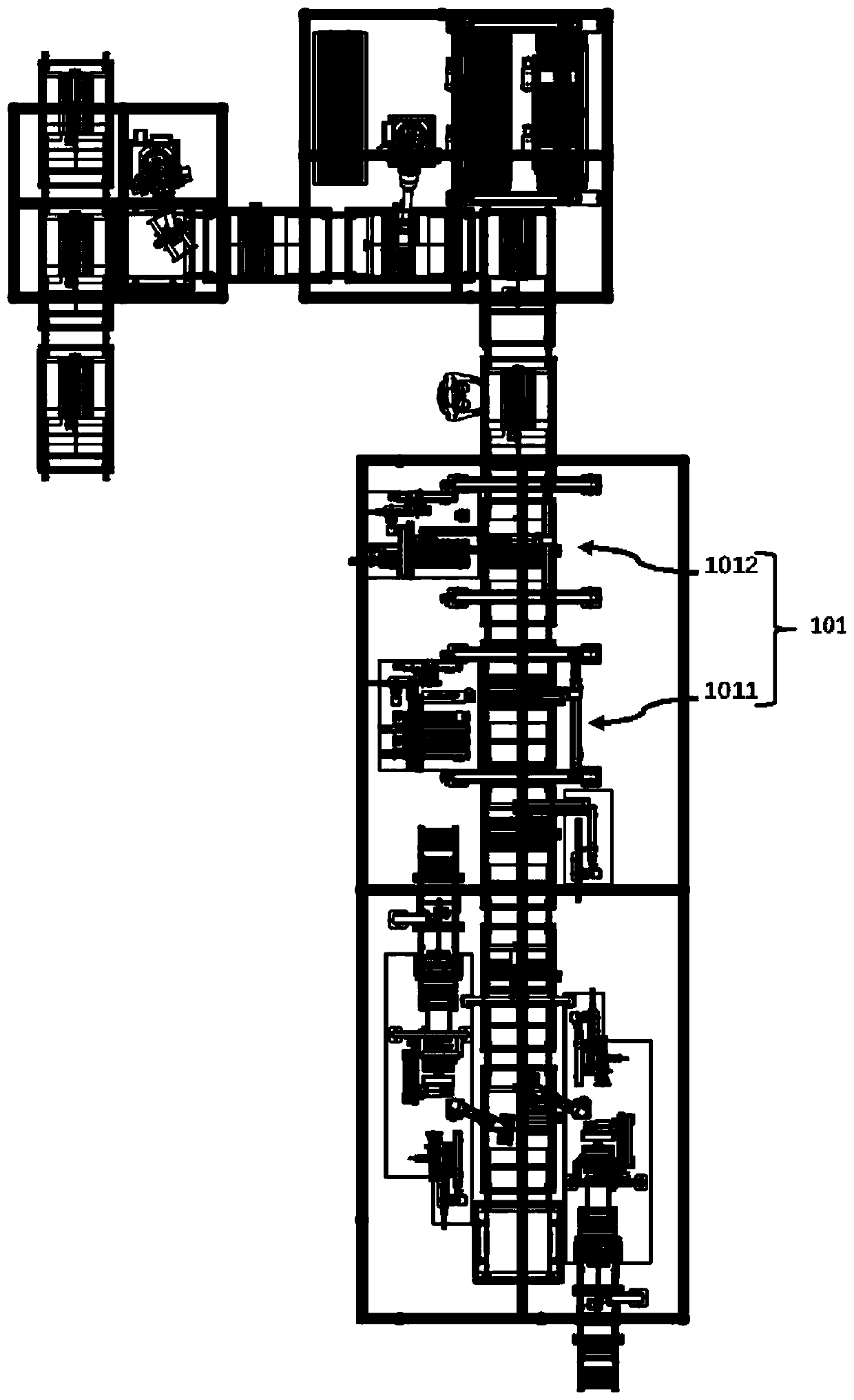 Electrode strip laying device and method