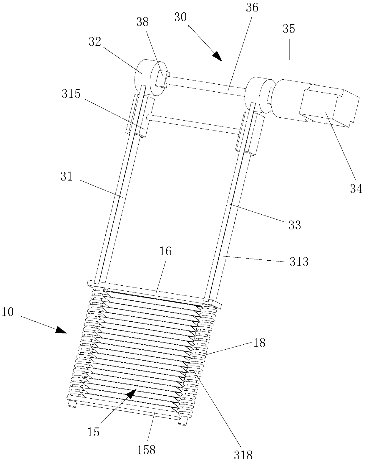 Automatic scrubbing device for building floor glass