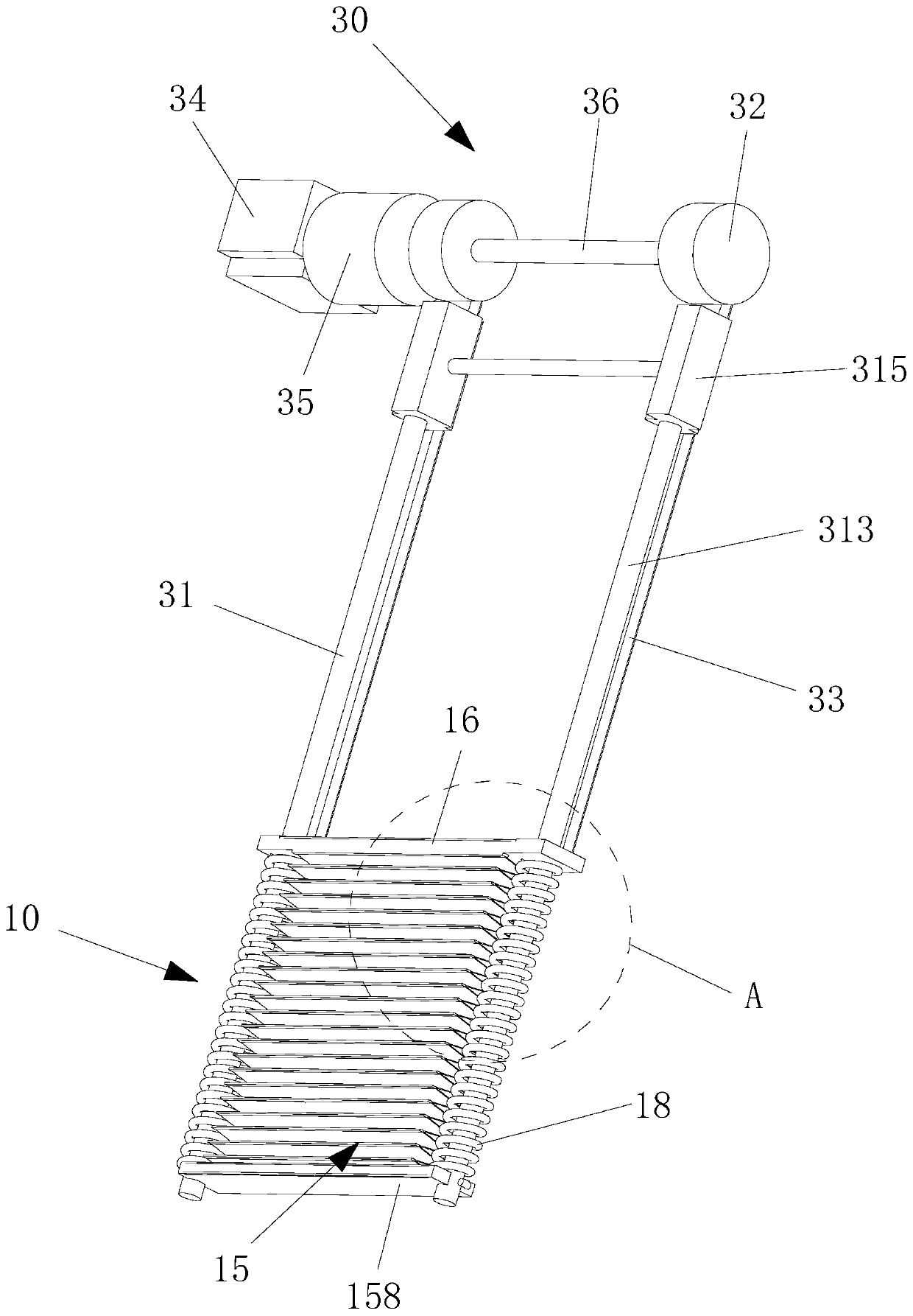 Automatic scrubbing device for building floor glass