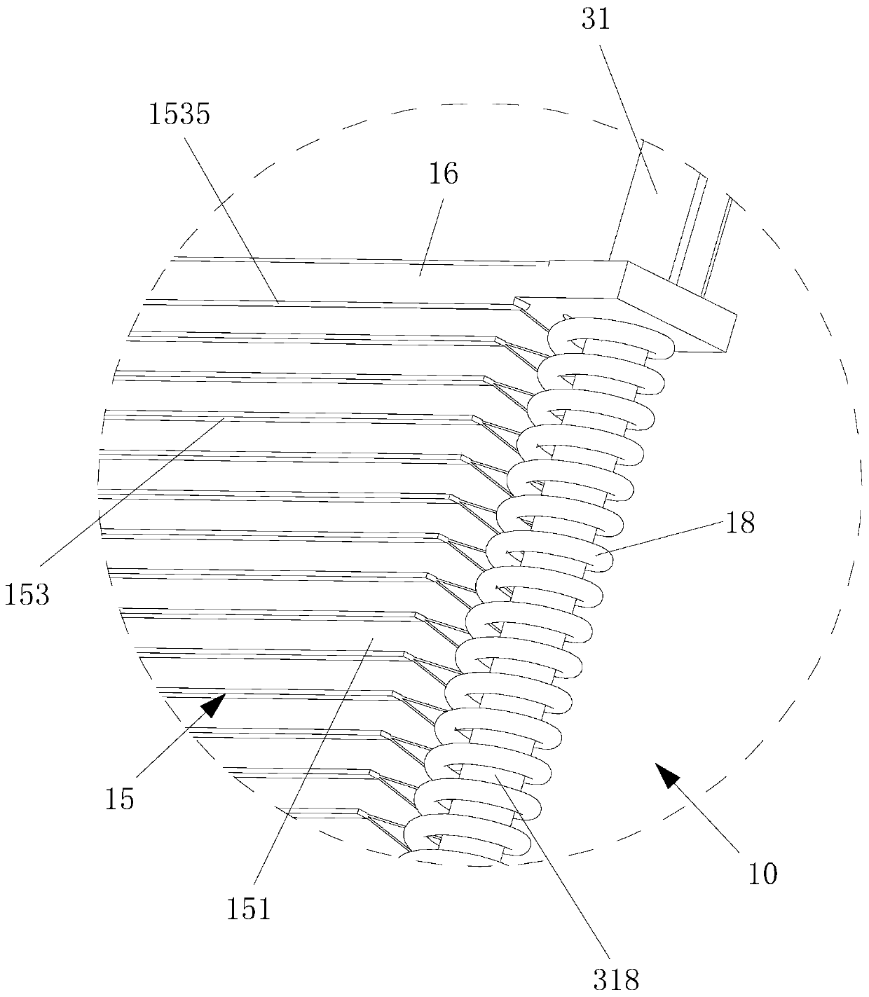 Automatic scrubbing device for building floor glass