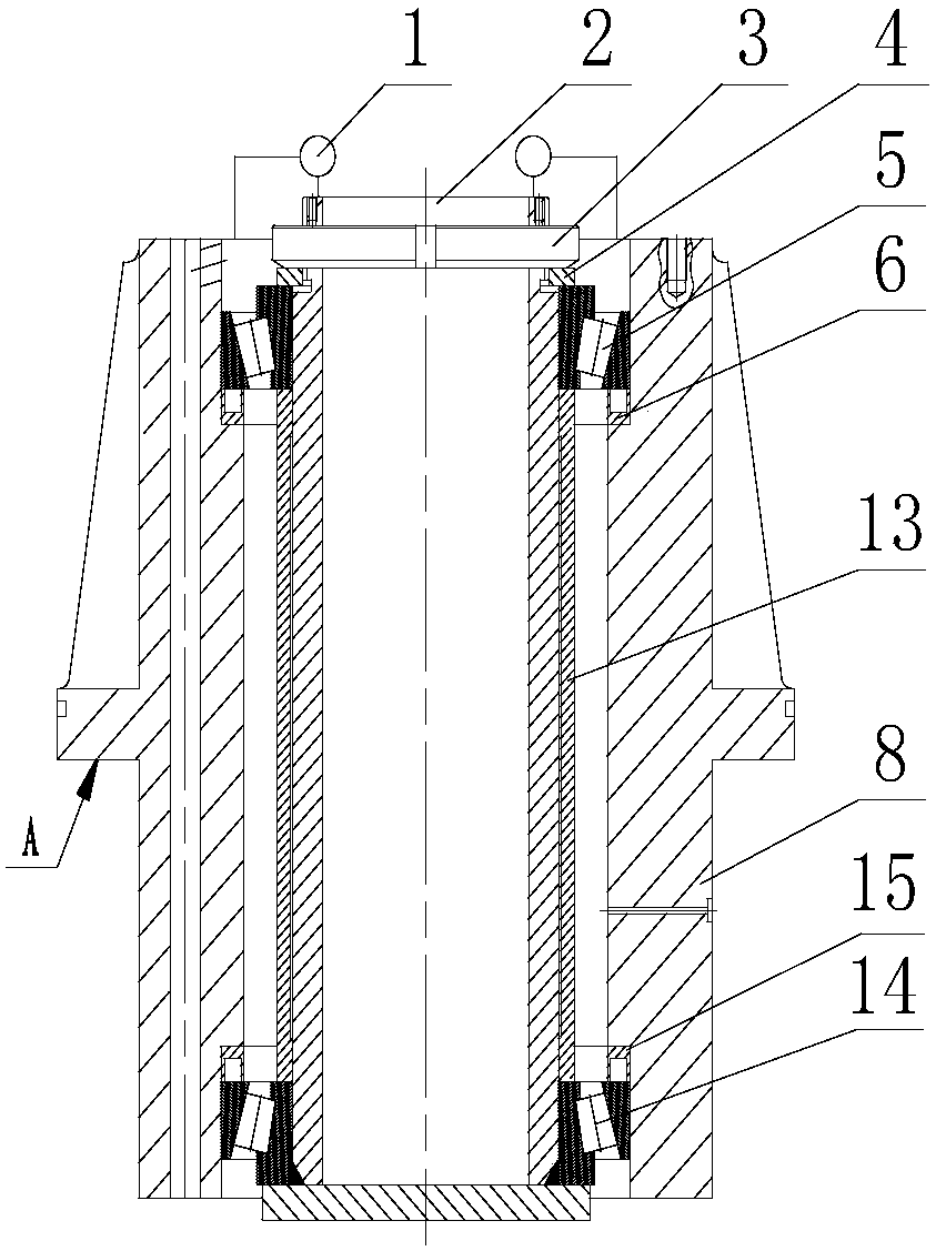 A preloading tooling, preloading method and adjustment method for axial clearance of roller bearing