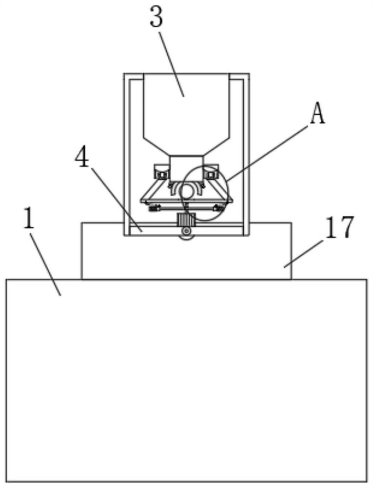 A feed feeding device for domestic pig breeding with a wide feeding range