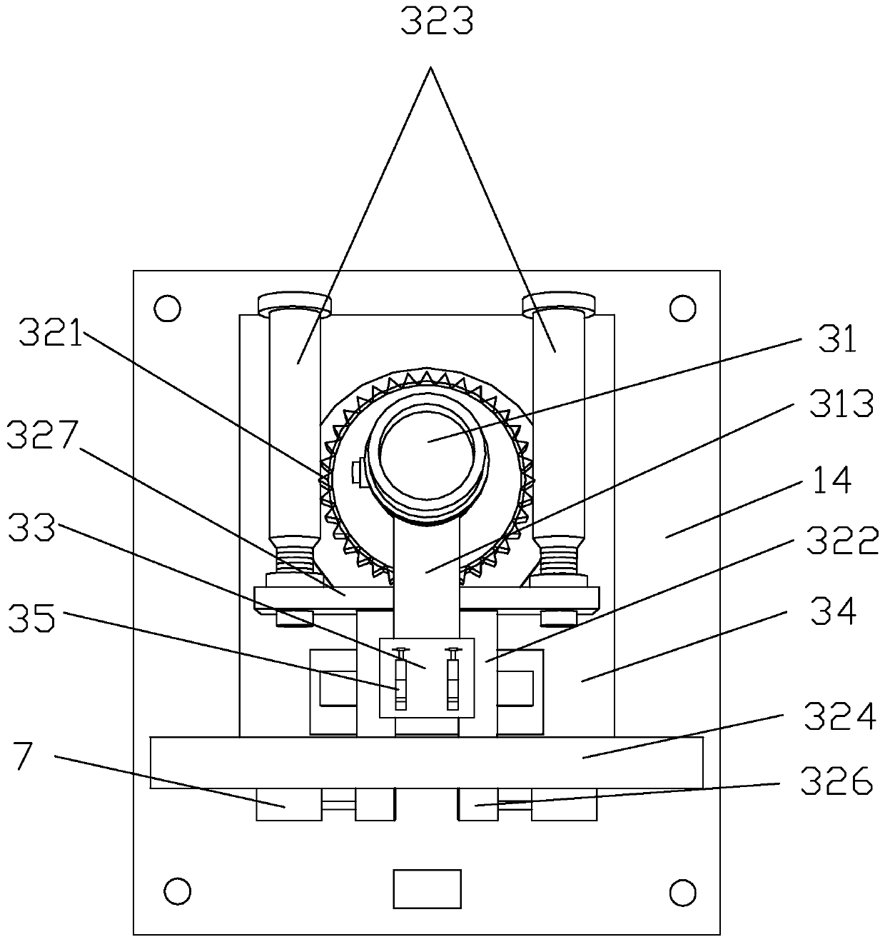 A rotary flame welding machine