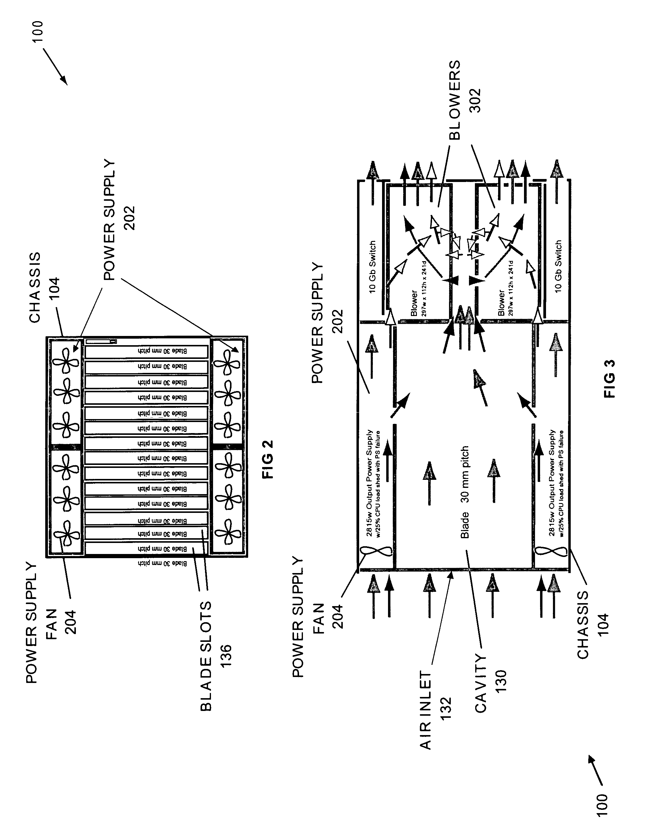 System, method, and apparatus for distributing air in a blade server