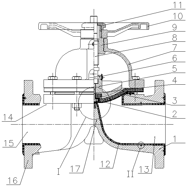 Strong corrosion resistant special fluoroplastic full-lining diaphragm valve