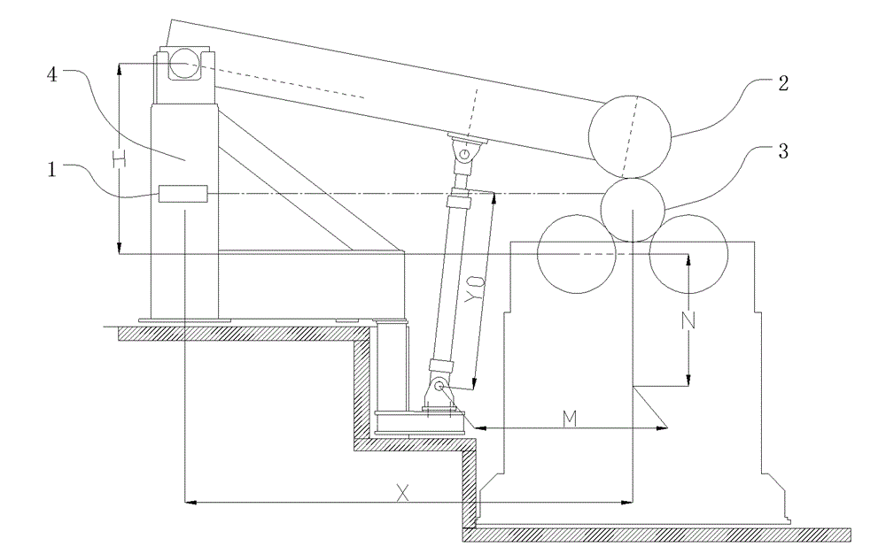 Online measuring method of diameter of grinding wheel of high-force powerful shape-followup snagging machine