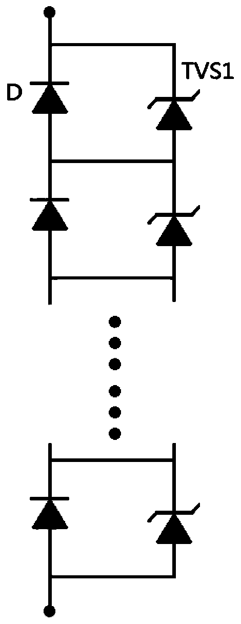 Novel high-frequency high-voltage silicon stack circuit